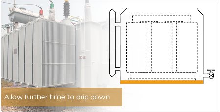 Allow further time to drip down